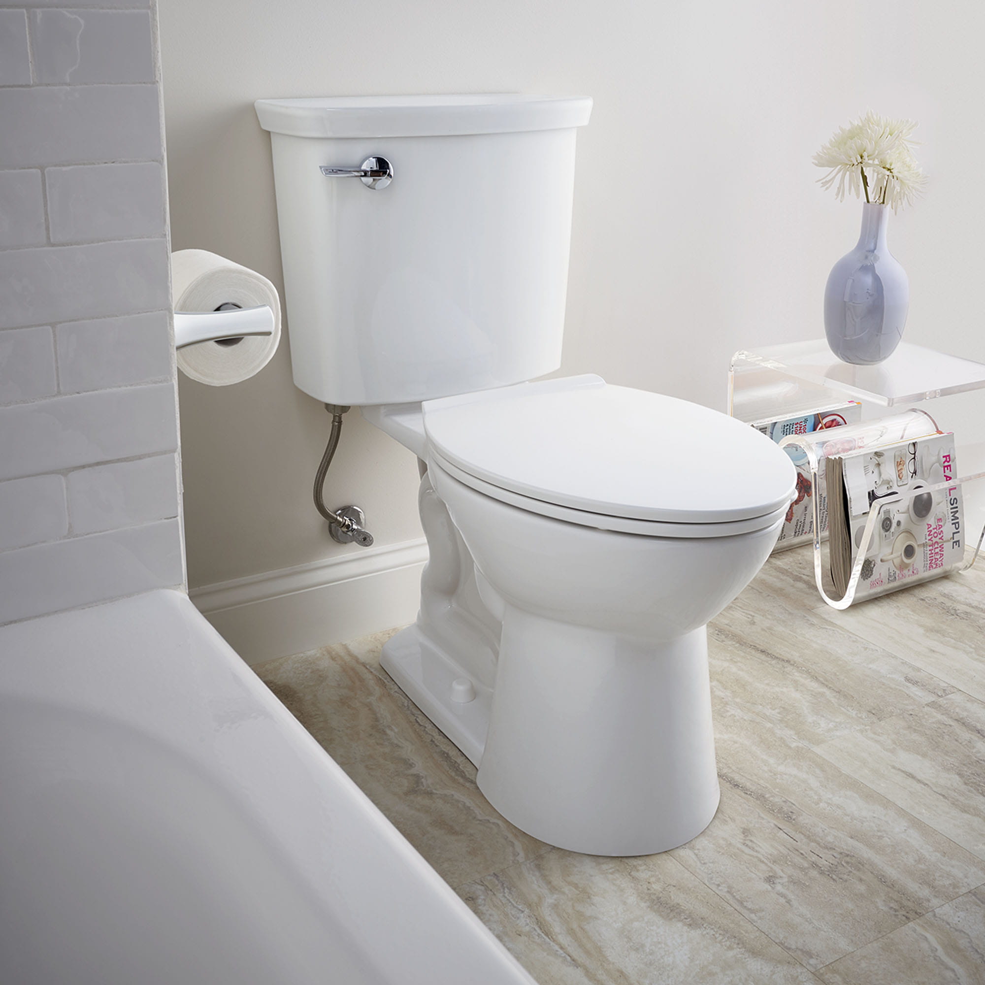 VorMax® Two-Piece 1.0 gpf/3.8 Lpf Chair Height Elongated Toilet Less Seat